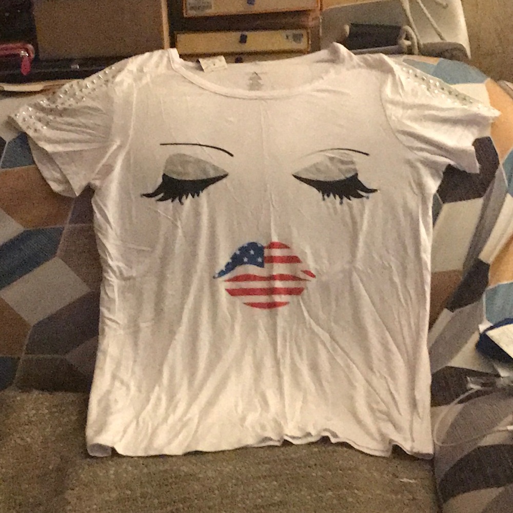 White Graffic Tee